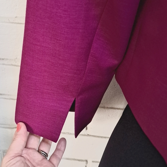 Evan Picone Fucia/Black Open Front Lined Blazer. Size 6 NWOT - Picture 7 of 10